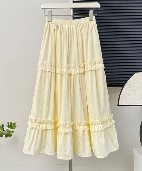 ruffle cake long skirt　hm2020