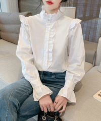 Ruffled Collar Blouse　hm2080