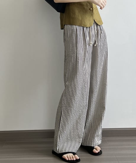 stripe wide-leg pants　hm1375