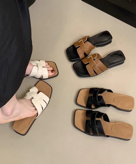chic slip-on sandals / 3color　hm2479