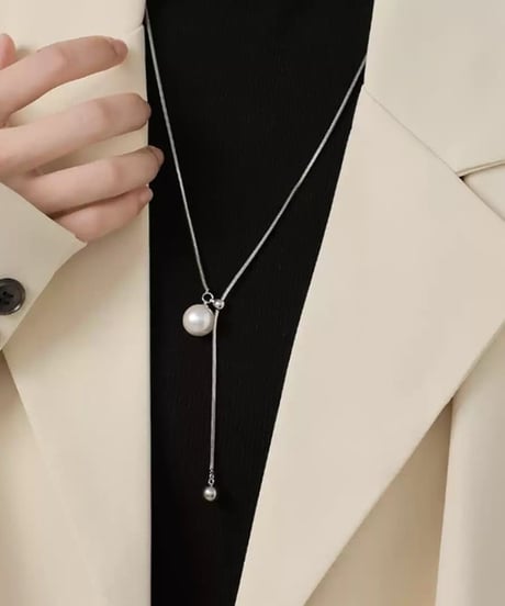 pearl y necklace / 2color　hm2116