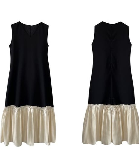 gather maxi dress / 2color　hm2329
