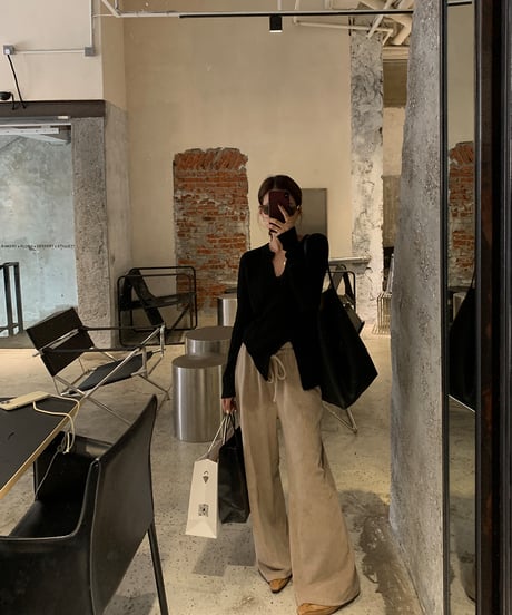 v-neck knit sweater / 2color　hm1040