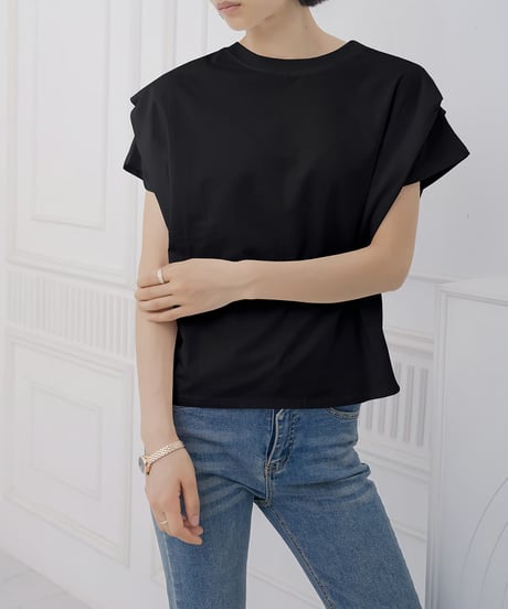border cotton top / 8color　hm2956
