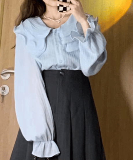 triple frill blouse　hm1665
