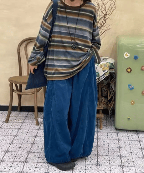 corduroy balloon pants / 4color　hm2731