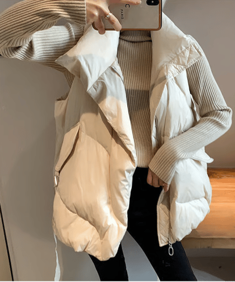 oversized padded vest / 3color　hm2720