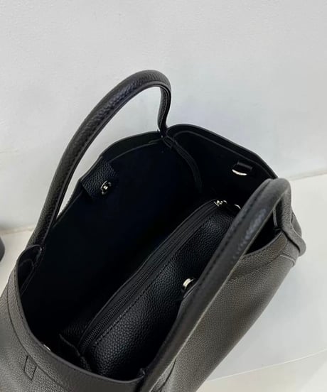 soft leather basket bag / 6color　hm1859