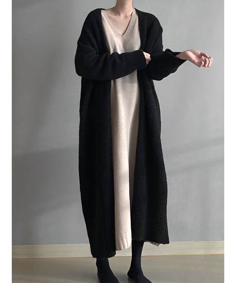 oversized long cardigan / 2color　hm1811