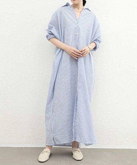 striped shirt dress / 3color　hm2538