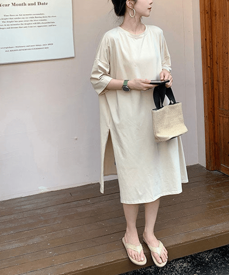 loose t-shirt dress / 9color　hm2940