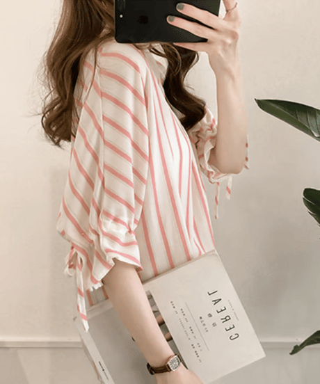 striped dolman shirt / 3color　hm2857
