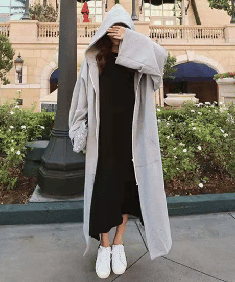 long hoodie coat / 2color　hm2659