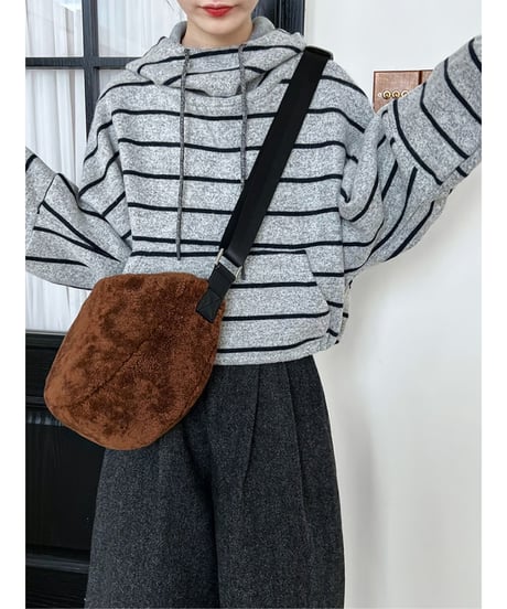 relaxed strip hoodie / 2color　hm2060