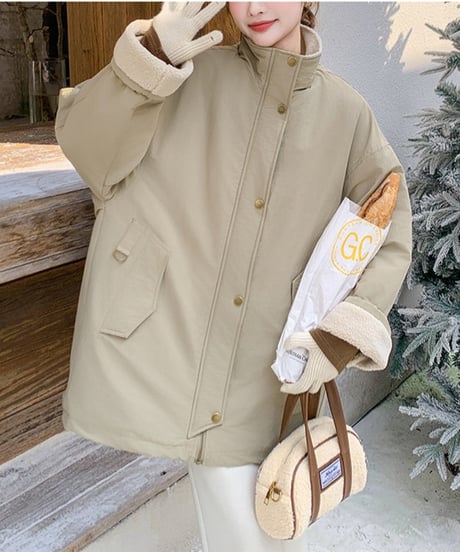 stand collar coat / 2color　hm2710