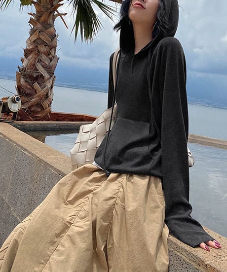 hoodie sweat top / 2color　hm1007