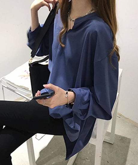twist chiffon blouse / 3color　hm2896