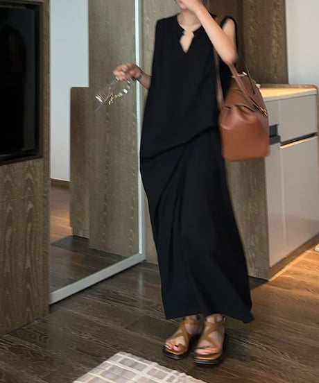 asymmetrical dress / 2color　hm1476