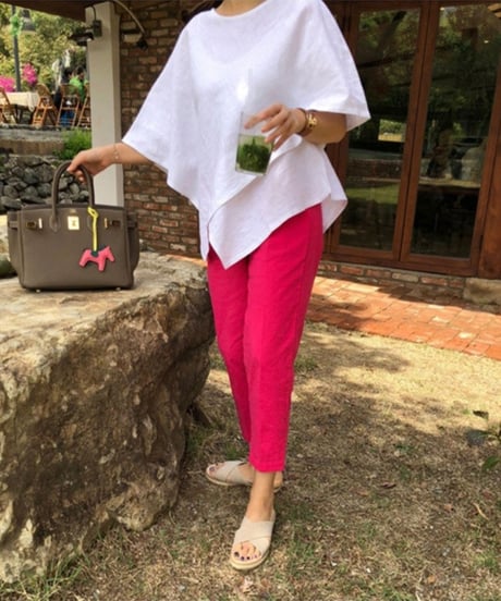 asymmetric loose top / 2color　hm2903