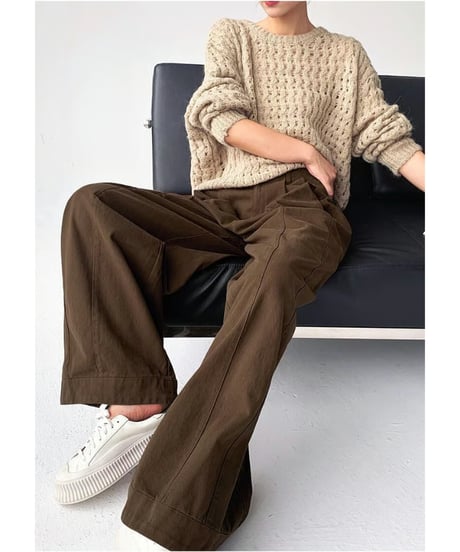 volume wide pants / 2color　hm2574