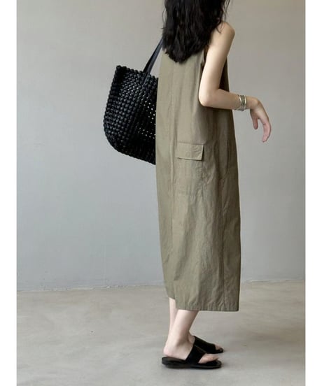 sleeveless cropped jumpsuit / 2color　hm2473