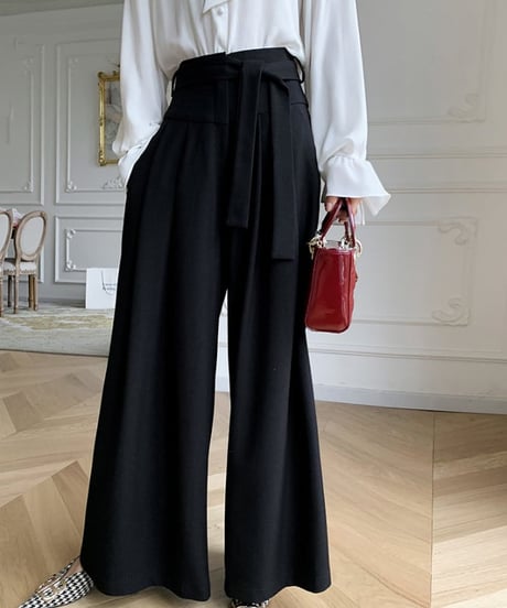 belted wide pants / 2color　hm2141