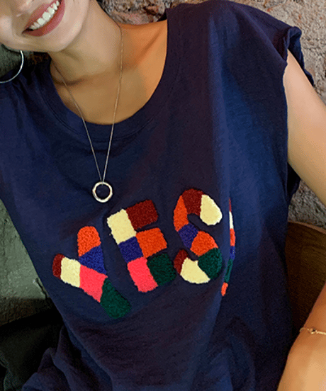 logo message t-shirt / 2color　hm2424
