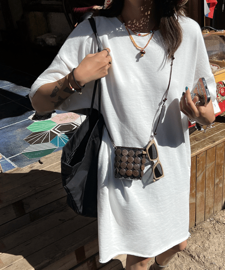 cotton t-shirt dress / 2color　hm1508