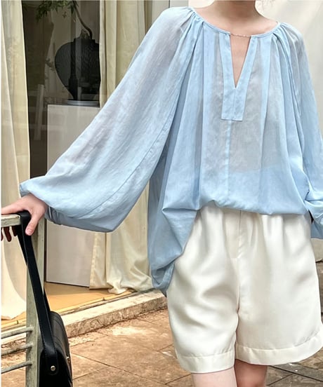 puff sleeve blouse / 2color　hm2063