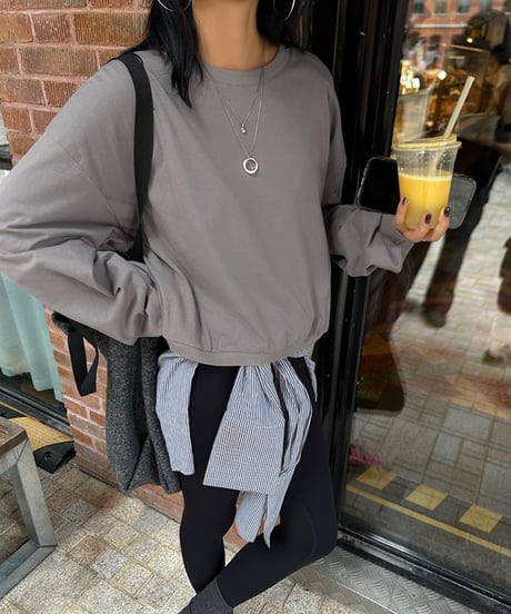 loose casual sweatshirt / 2color　hm1701