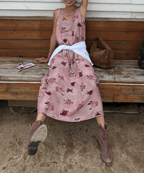 retro pomegranate print dress　hm1622