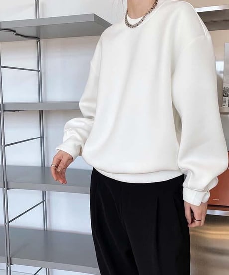 button cuff pullover / 3color　hm2007