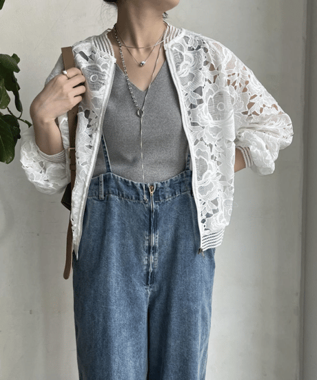 lace short jacket / 2color　hm2968