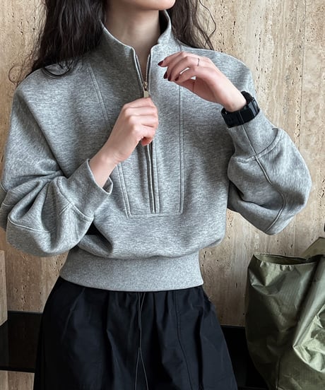 sweatshirt half zip pullover / 3color　hm1705