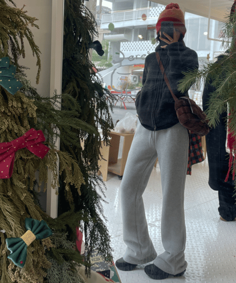back boa sweat pants / 2color　hm1127