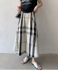plaid flare skirt / 4color　hm2887