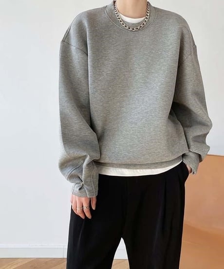 button cuff pullover / 3color　hm2007