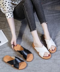 flat cross sandal / 2color　hm1480