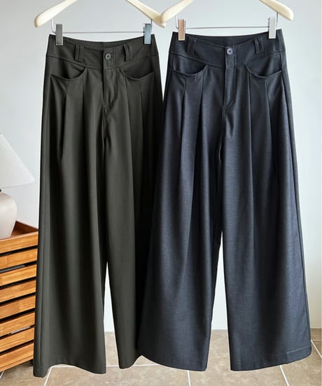 draped wide pants / 2color　hm2050