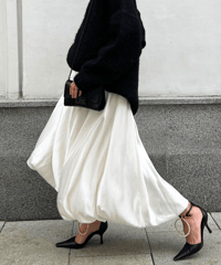 asymmetric balloon skirt / 3color　hm2729