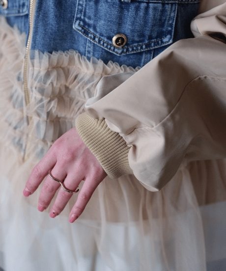 tulle mix blouson / 3color　hm2820