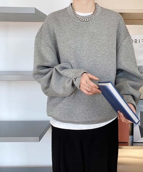 button cuff pullover / 3color　hm2007