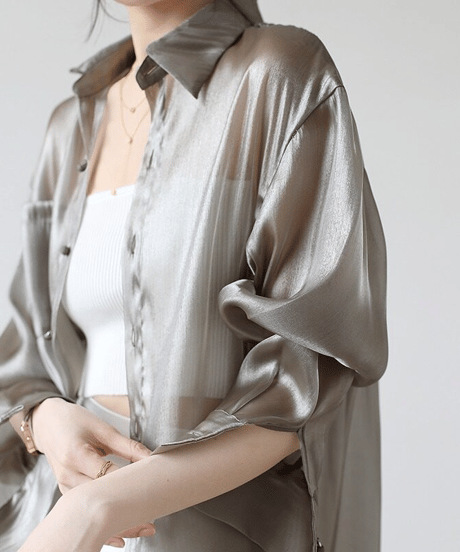 sheer pocket shirt　hm2877