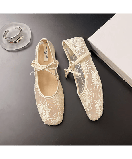 lace flat shoes / 3color　hm2858