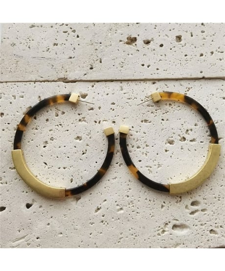 ortoise gold hoop pierce　hm2148