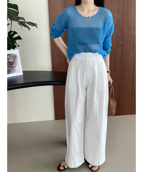 tuck wide pants / 2color　hm1602