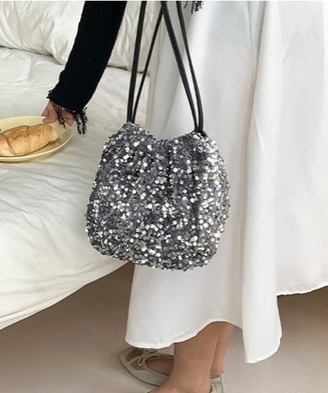 glitter drawstring bag / 3color　hm1700