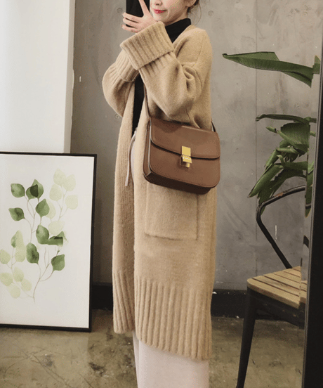 oversized long cardigan / 4color　hm2701