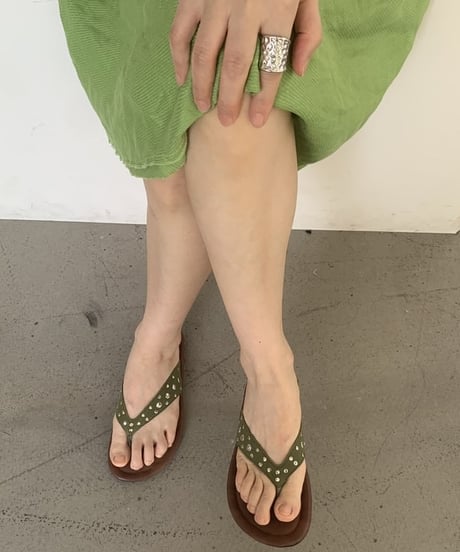 studs strap sandal / 4color　hm2259