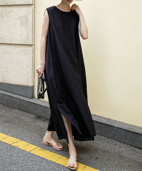sleeveless long dresses / 2color　hm1379